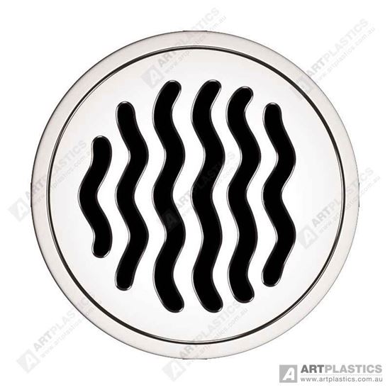 Picture of GRATE ROUND RIPPLE CHROME (80MM)