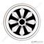 Picture of GRATE ROUND FEDERATION CHROME (80MM)